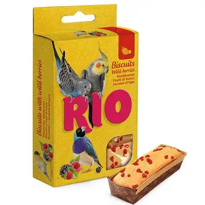 Купить Рио лакомство для птиц Бисквиты с лесными ягодами, коробка